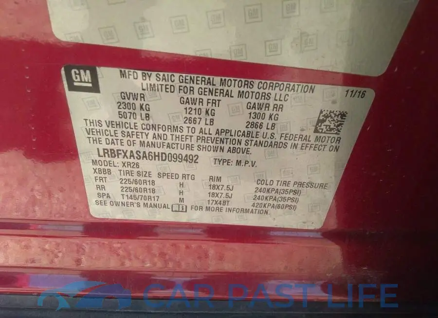 LRBFXASA6HD099492# 9
