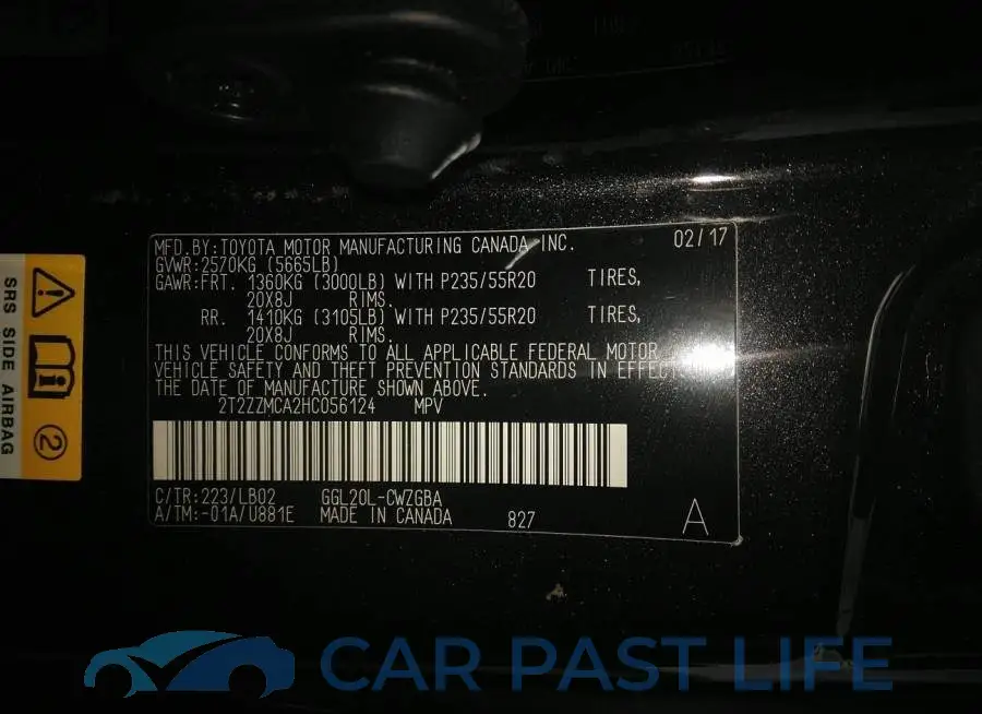 2T2ZZMCA2HC056124# 9