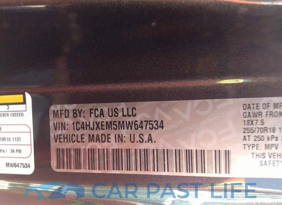 1C4HJXEM5MW647534# 9