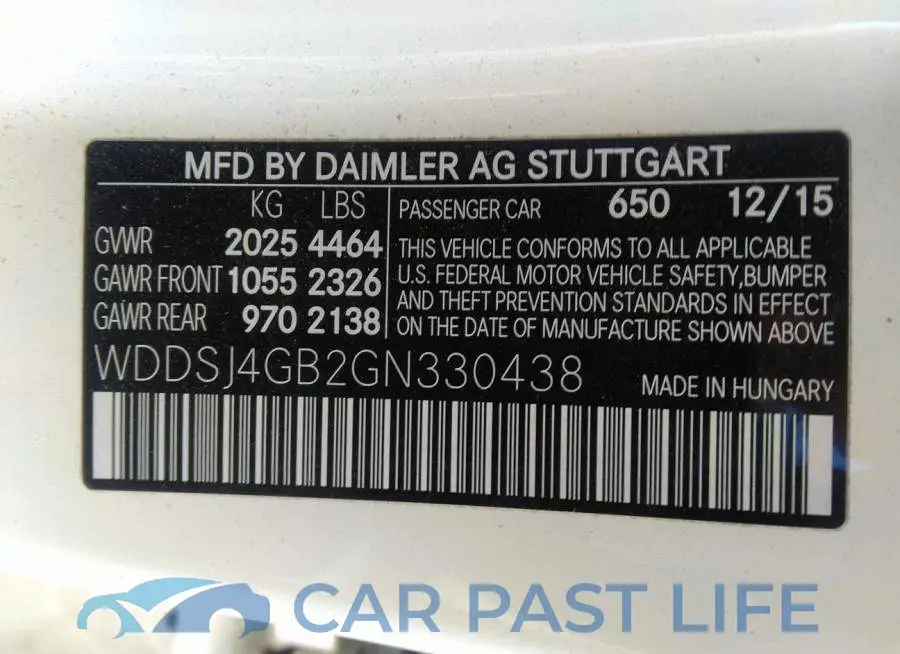 WDDSJ4GB2GN330438# 9
