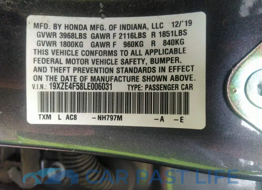 19XZE4F58LE006031# 9