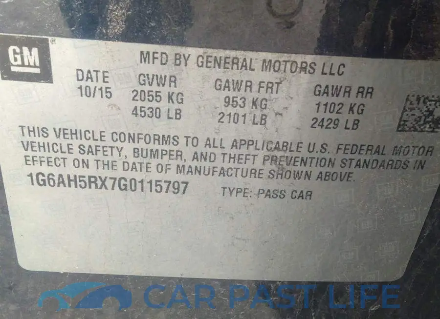 1G6AH5RX7G0115797# 9