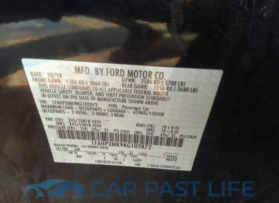 1FAHP2MK9KG102872# 9