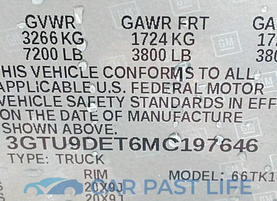 3GTU9DET6MG197646# 9