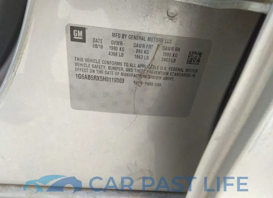 1G6AB5RX5H0119303# 9