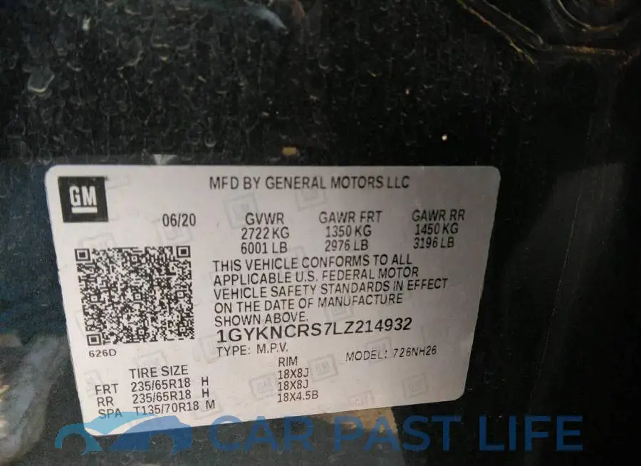 1GYKNCRS7LZ214932# 9