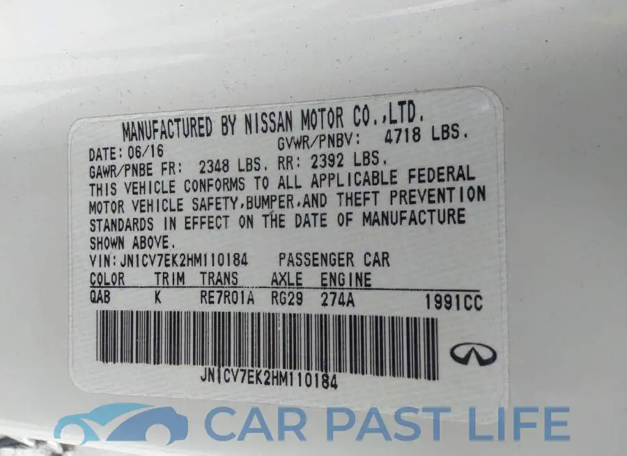 JN1CV7EK2HM110184# 9