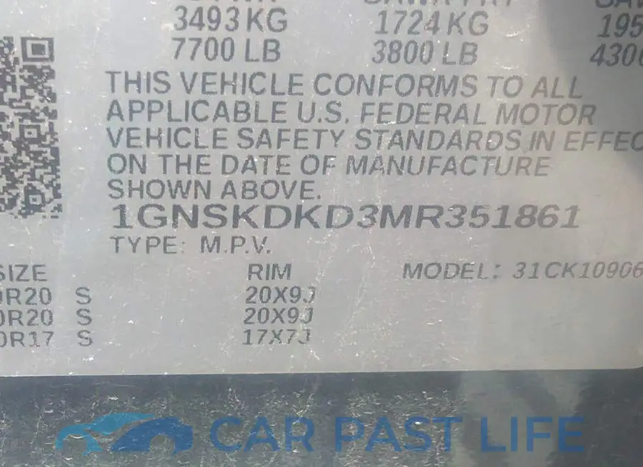 1GNSKDKD3MR351861# 9