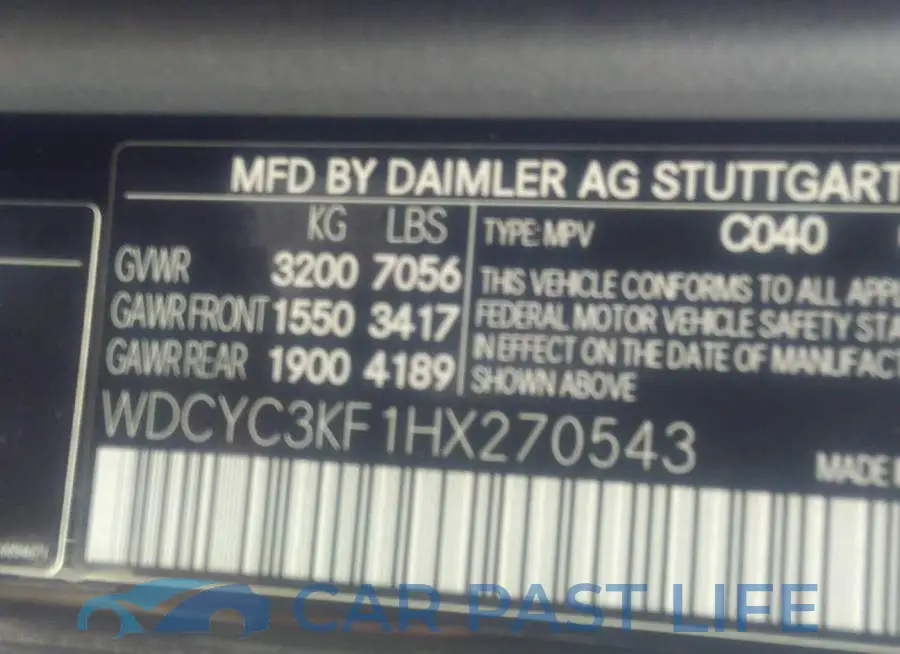 WDCYC3KF1HX270543# 9