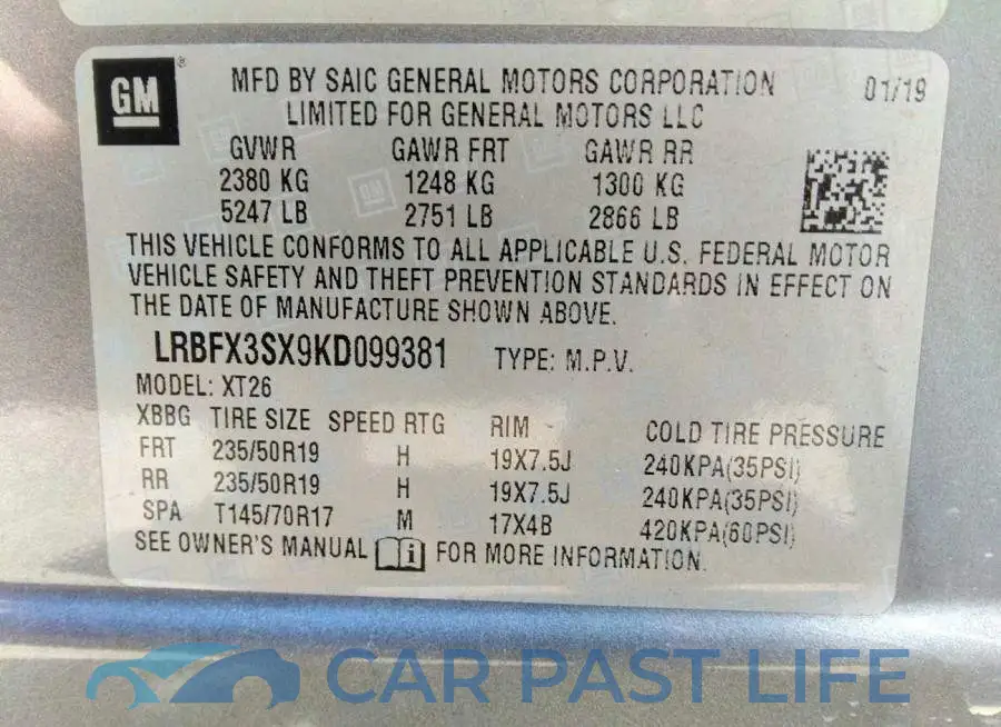 LRBFX3SX9KD099381# 9