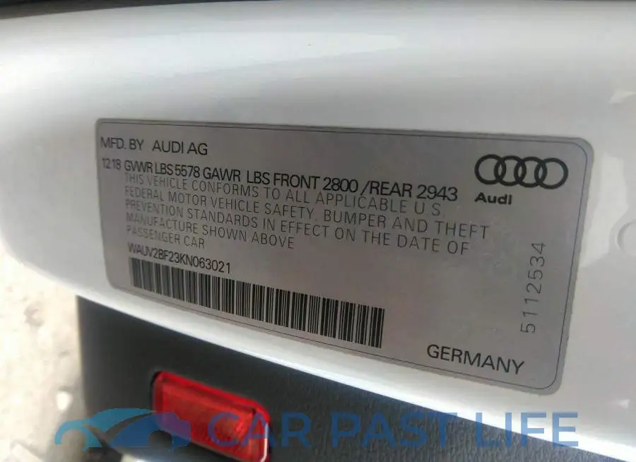 WAUV2BF23KN063021# 9
