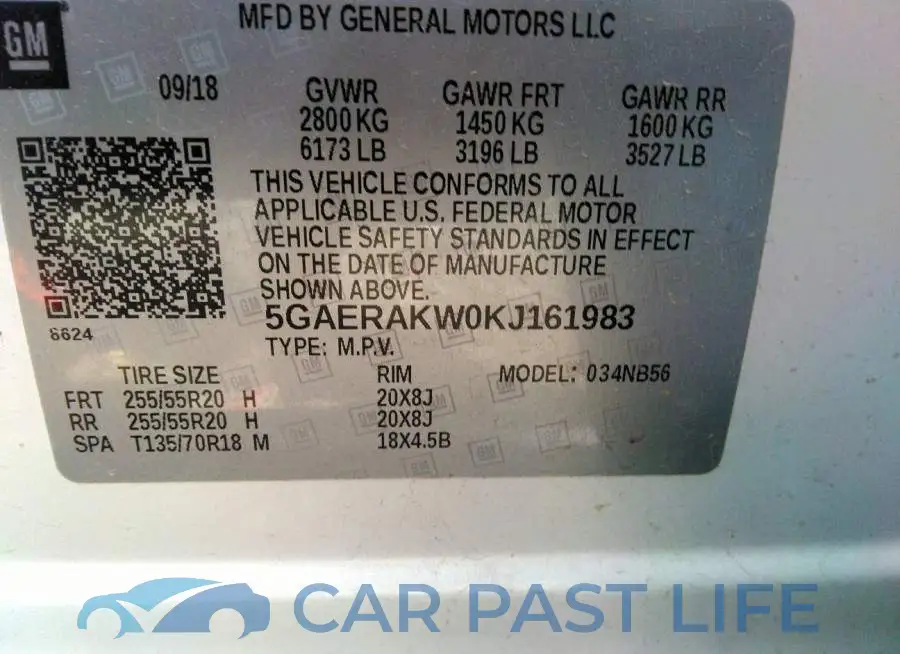 5GAERAKW0KJ161983# 9