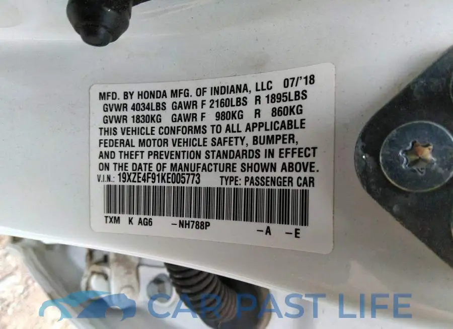 19XZE4F91KE005773# 9