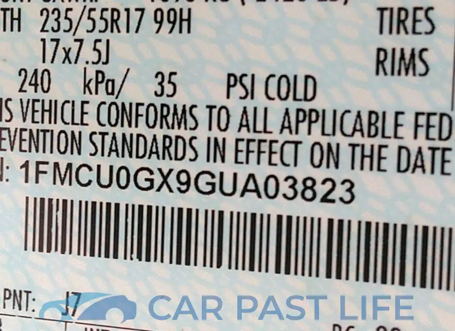 1FMCU0GX9GUA03823# 9