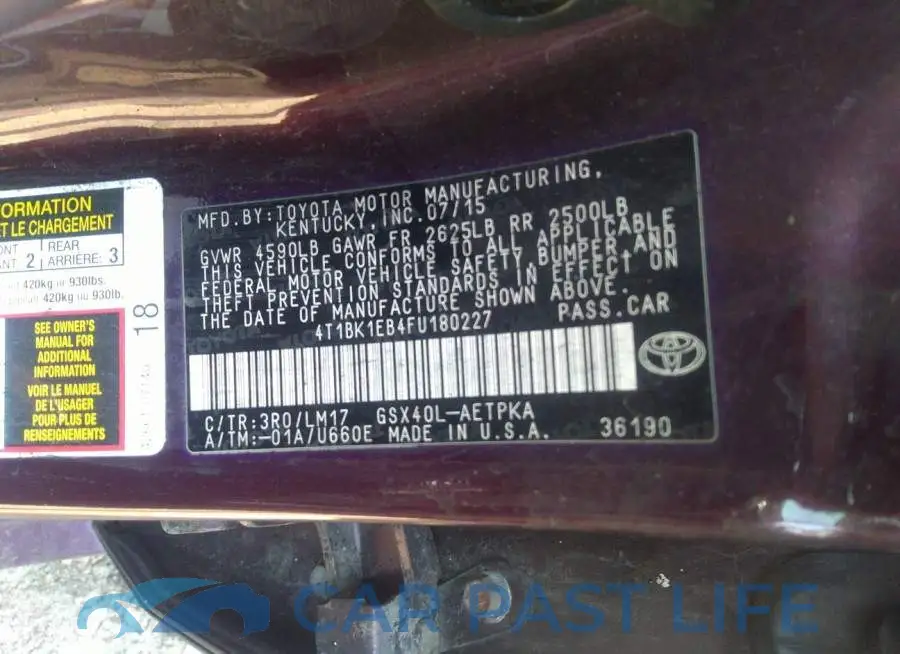 4T1BK1EB4FU180227# 9