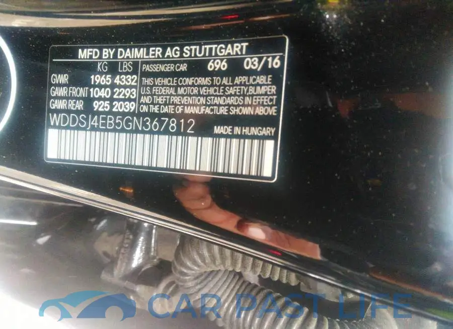 WDDSJ4EB5GN367812# 9