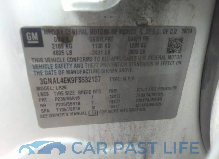 3GNAL4EK9FS532157# 9