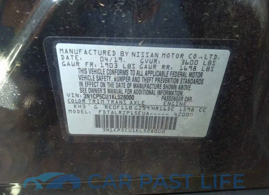 3N1CP5CU1KL528000# 9