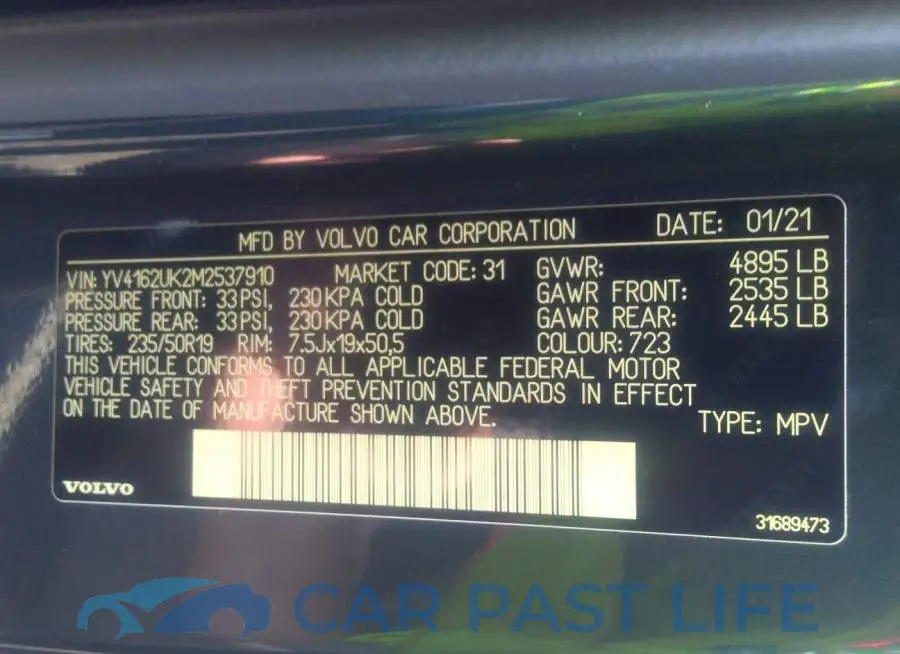 YV4162UK2M2537910# 9