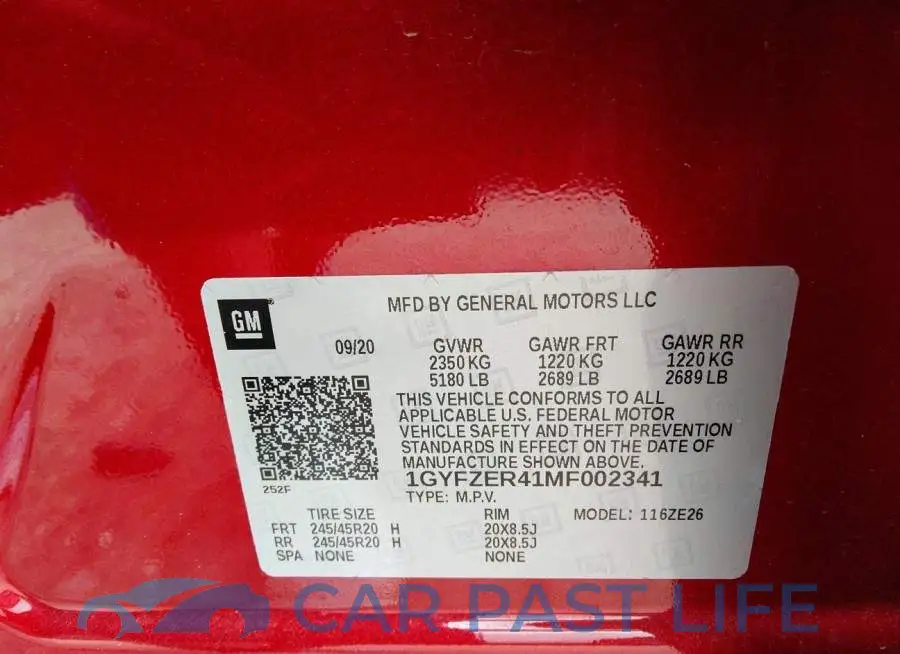 1GYFZER41MF002341# 9