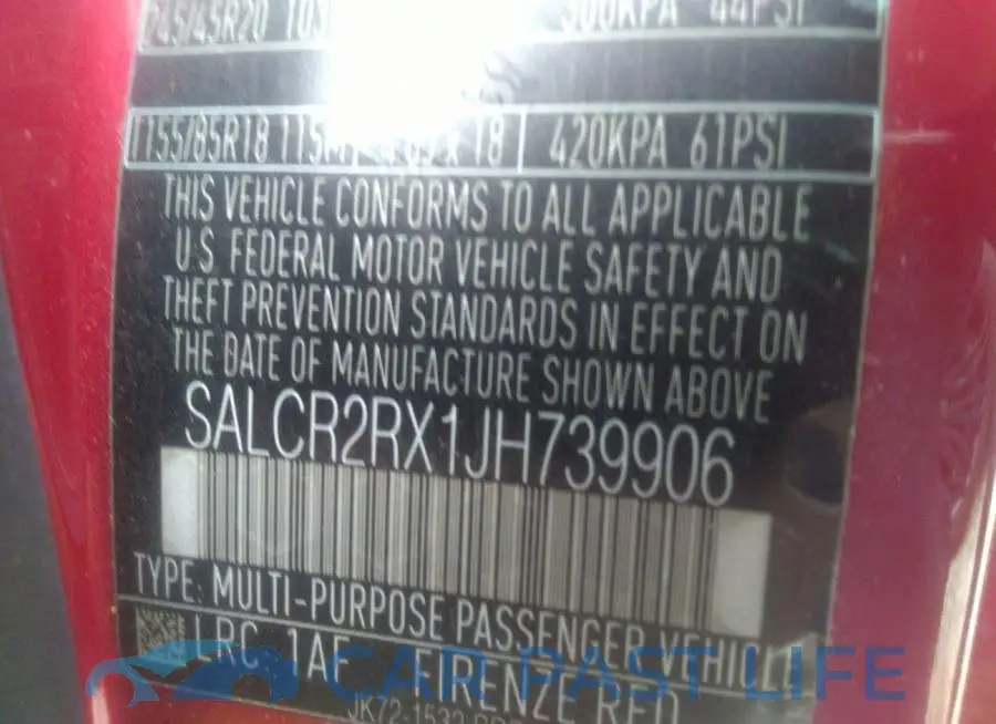 SALCR2RX1JH739906# 9