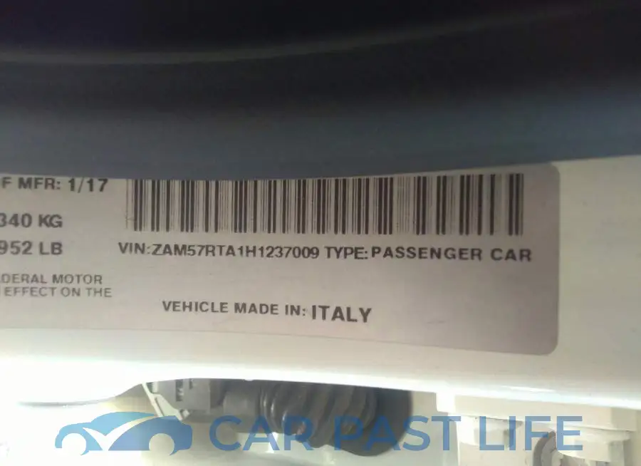 ZAM57RTA1H1237009# 9