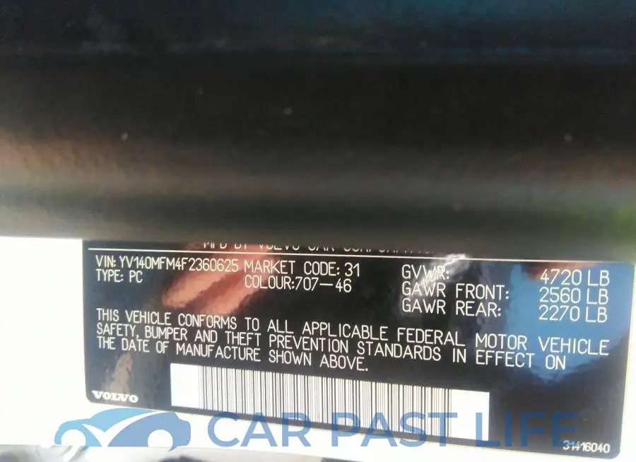 YV140MFM4F2360625# 9