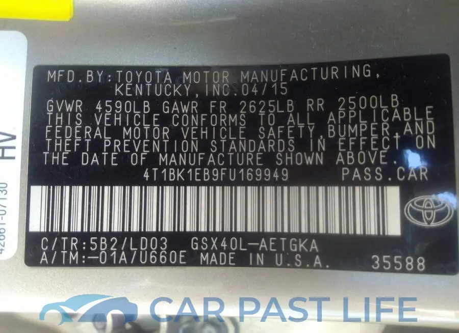 4T1BK1EB9FU169949# 9