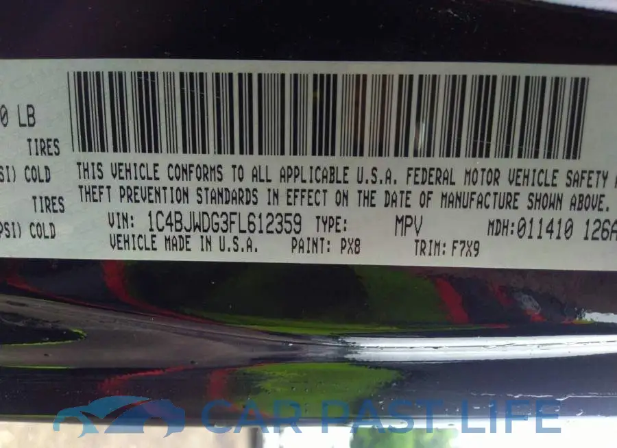1C4BJWDG3FL612359# 9