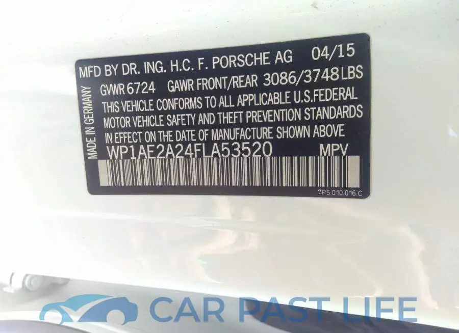 WP1AE2A24FLA53520# 9