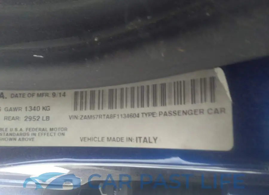 ZAM57RTA8F1134604# 9
