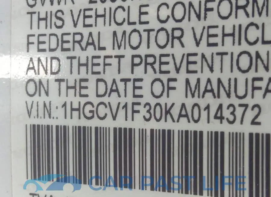 1HGCV1F30KA014372# 9