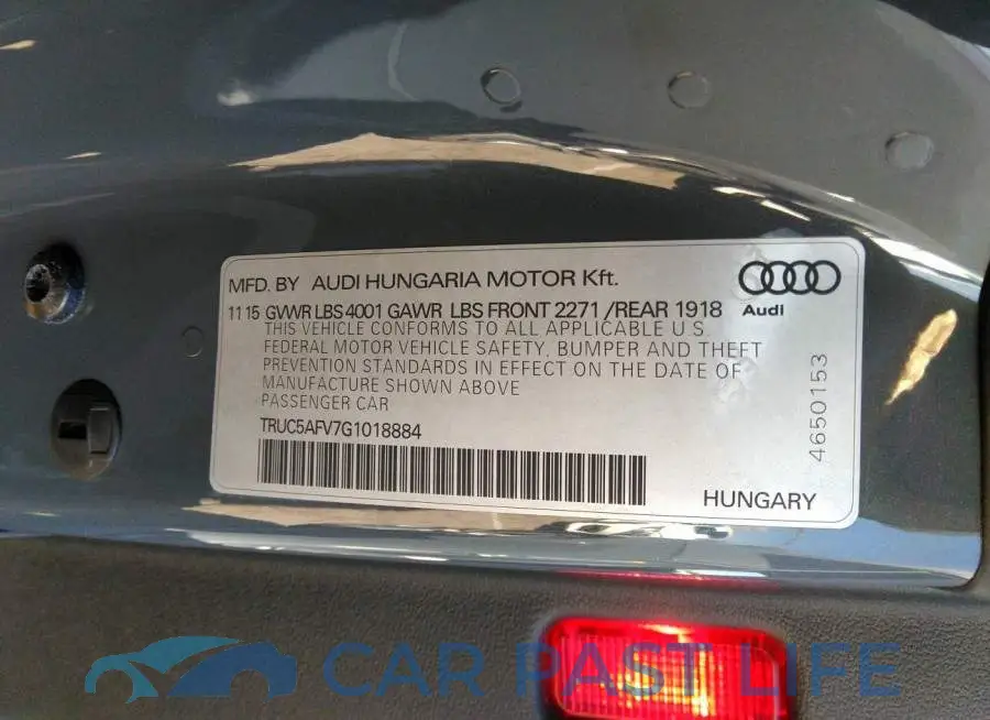 TRUC5AFV7G1018884# 9