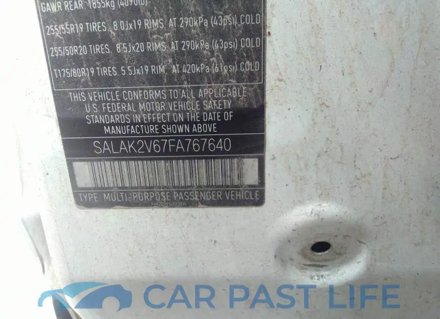 SALAK2V67FA767640# 9