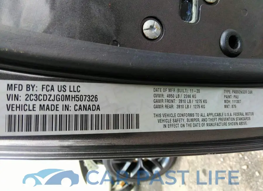 2C3CDZJG0MH507326# 9