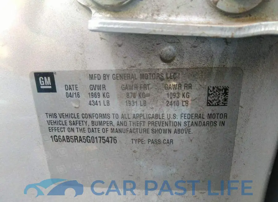 1G6AB5RA5G0175476# 9