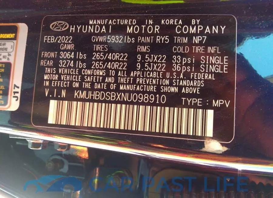 KMUHBDSBXNU098910# 9
