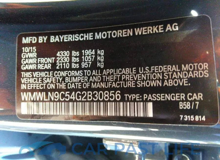 WMWLN9C54G2B30856# 9