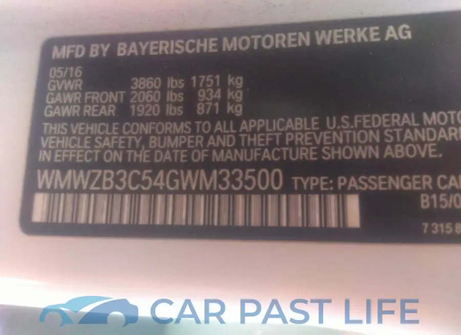 WMWZB3C54GWM33500# 9