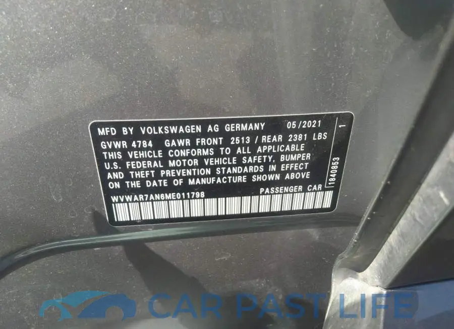 WVWAR7AN6ME011798# 9