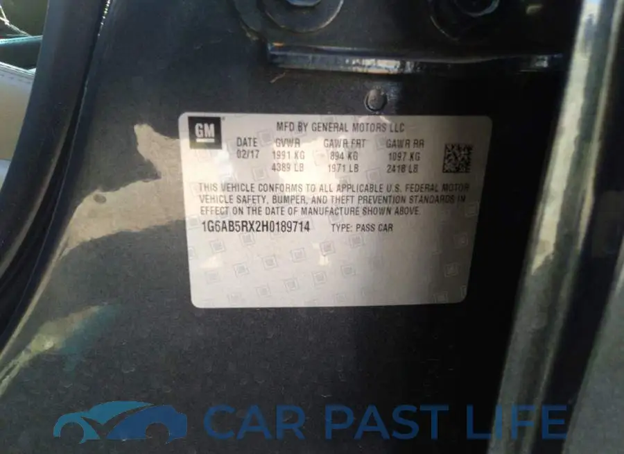 1G6AB5RX2H0189714# 9