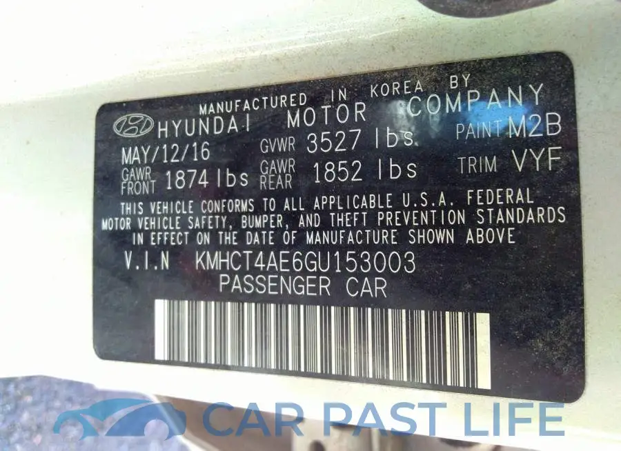 KMHCT4AE6GU153003# 9