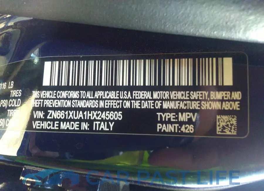 ZN661XUA1HX245605# 9