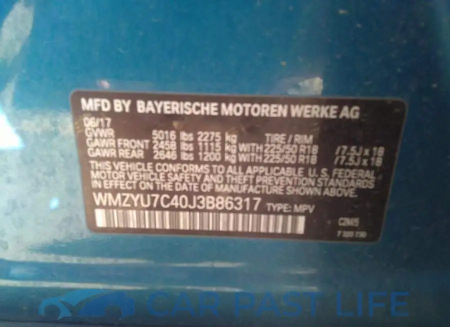WMZYU7C40J3B86317# 9