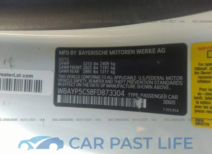 WBAYP5C58FD873304# 9