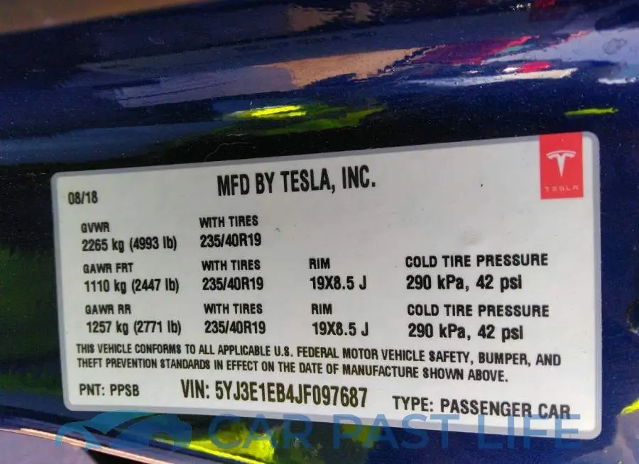 5YJ3E1EB4JF097687# 9