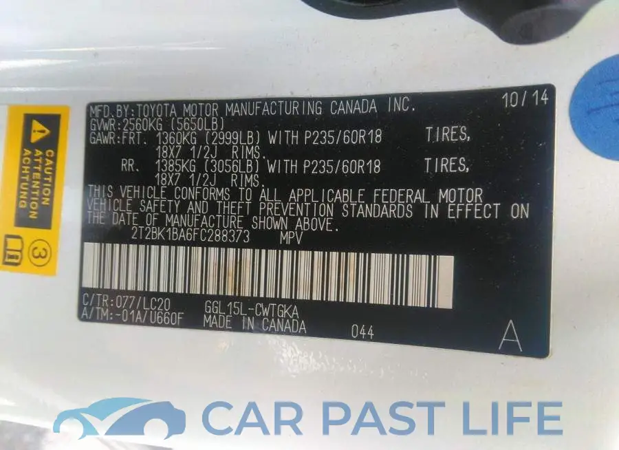 2T2BK1BA6FC288373# 9