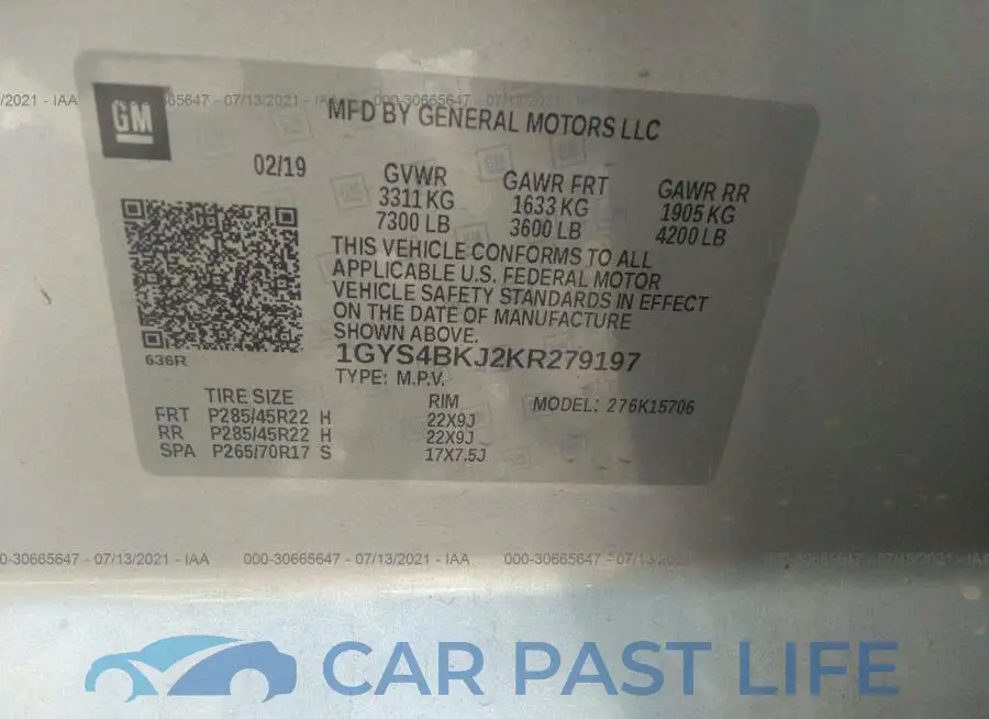 1GYS4BKJ2KR279197# 9