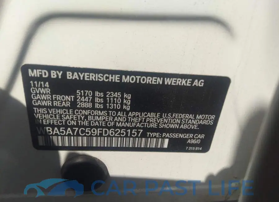 WBA5A7C59FD625157# 9
