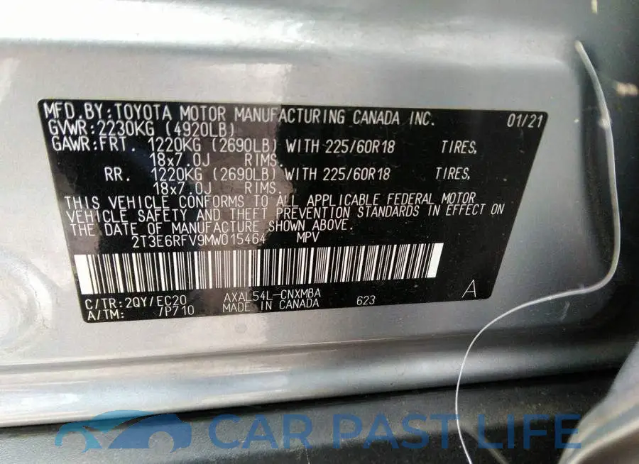 2T3E6RFV9MW015464# 9